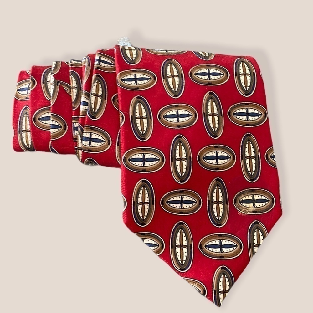 MARK Jeffries 100% silk hand sewn, print Tie